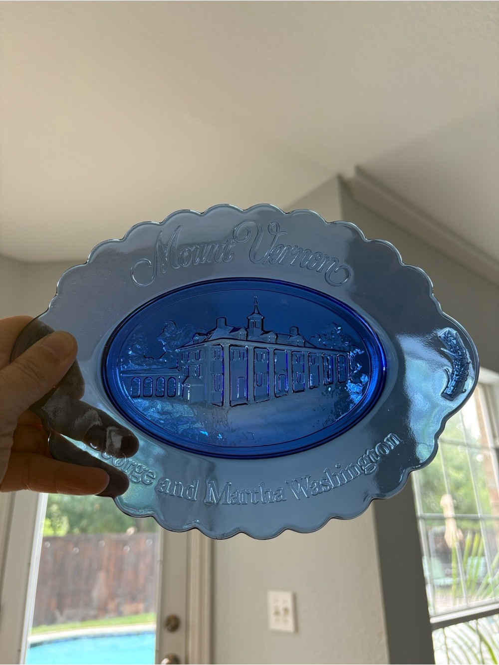 Avon Cobalt Blue Commemorative Serving Tray - Picture 3 of 4